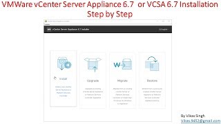 How to DeployInstall VMWare vCenter Server Appliance 67 VCSA 67 Step by Step [upl. by Nayb]