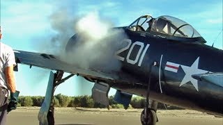 Grumman F8F Bearcat Flight Demonstration  MONSTER Pratt amp Whitney Radial Engine Sound [upl. by Anrahs767]