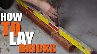 Bricklaying Lesson 2  Laying Bricks [upl. by Nalyt]