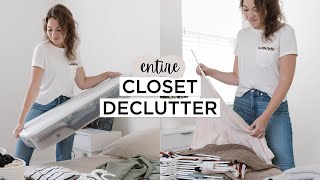 Decluttering My ENTIRE Wardrobe  Minimalist Closet Declutter  Organization [upl. by Atyekram]