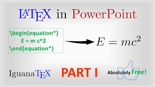 Insert Native Latex Equations into PowerPoint IguanaTEX  Part 1 [upl. by Hax]