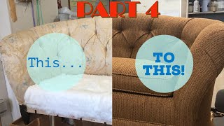 DIY  Upholstering A Sofa PART 4 Upholstery Stage I [upl. by Dorine]