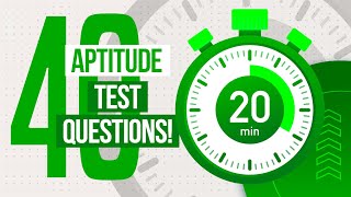 40 APTITUDE TEST QUESTIONS Includes Practice Questions amp Explanations PASS YOUR TEST WITH 100 [upl. by Eillam]