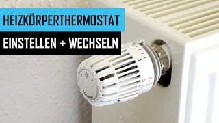 Heizkörperthermostat Funktionen wechseln und einstellen  so gehts [upl. by Meghann]