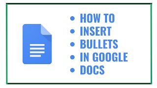 How to Insert Bullets in Google Docs  Add a Bulleted List in Google Docs [upl. by Idnil]