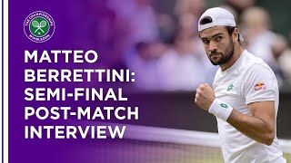 Matteo Berrettini SemiFinal PostMatch Interview  Wimbledon 2021 [upl. by Marleen931]