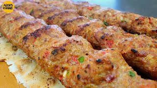 Turkish Adana Kebab ORIGINAL Recipe  Turkish Kebab Without Grill by Aqsas Cuisine  Turkish Kebab [upl. by Trill]