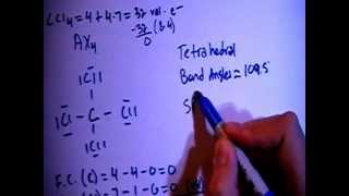 Carbon Tetrachloride CCl4 Lewis Dot Structure [upl. by Deelaw]