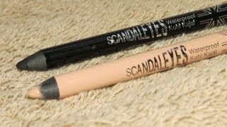 First Impression Rimmel London Scandal Eyes Waterproof Kohl Eyeliner [upl. by Aciemaj]