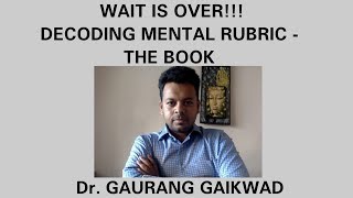 Decoding Mental Rubrics  2  The Book By Dr Gaurang Gaikwad [upl. by Aeki]