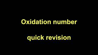 Quick Revision  Oxidation number [upl. by Abas862]