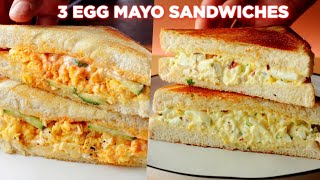 3 Easy Egg Mayo Sandwich Recipes [upl. by Aubarta]