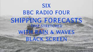 Shipping Forecasts with rain amp waves BLACK SCREEN [upl. by Acirahs]