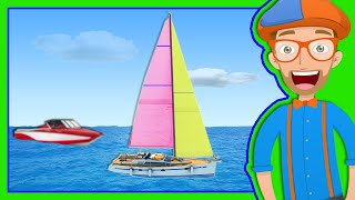 Boats for Preschoolers  The Blippi Boat Song [upl. by Darbie]