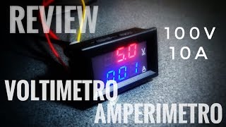 Review  Voltímetro Amperímetro 100V 10A [upl. by Arac]