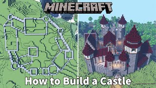 How to Build a Minecraft Castle from Start to Finish  Medieval Castle Lets Build GuideTutorial [upl. by Illona]