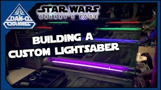 Star Wars Galaxys Edge Opening day vlog part 3 Building a custom Lightsaber [upl. by Nnylrefinnej398]