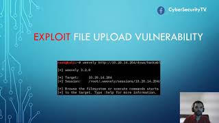 Exploit File Upload Vulnerability Weevely [upl. by Ilsel]