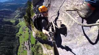 Klettersteig Mürren Gimmelwald Via Ferrata Full HD Qualität [upl. by Loredo]