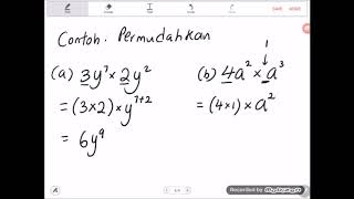 Bab 1 Matematik Tingkatan 3 Kssm 12A Hukum Indeks Pendaraban [upl. by Niuqaoj986]