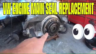 Volkswagen Type 1 Main Seal Replacement How To  Beetle Bus Ghia Thing [upl. by Parker]