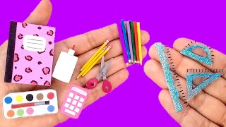 8 DIY Miniature school supplies  How to make miniature school supplies [upl. by Releyks5]