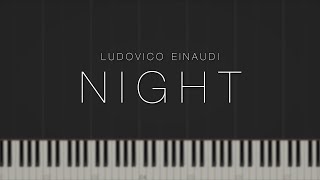 Night  Ludovico Einaudi \\ Synthesia Piano Tutorial [upl. by Nevanod638]