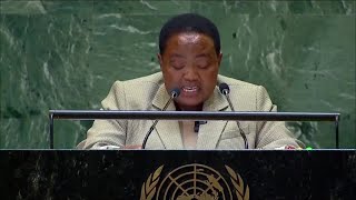 Uganda Prime Minister Robinah Nabbanja addresses 79th UNGA [upl. by Einotna602]