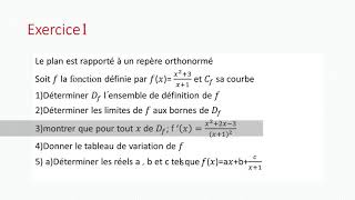Etude des fonctions  Exercice corrigé [upl. by Garv]