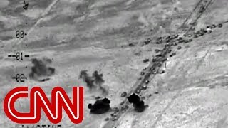 Airstrikes hit huge ISIS convoy in Falluja [upl. by Aranat]