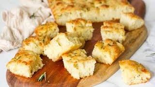 Easy Focaccia Recipe with yeast or sourdough starter NoKnead Focaccia [upl. by Sajovich570]