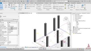 REVIT ARQUITECTURA 2019 BÁSICO CAP 04 PILARES ARQUITECTONICOS [upl. by Naerda]