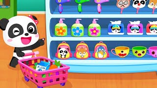 Baby Supermarket Adventure  Help Mommy Shop amp Learn  BabyBus Gameplay for Kids [upl. by Templa]