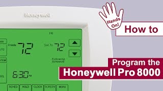 How to program the Honeywell Pro 8000 Thermostat [upl. by Bud]