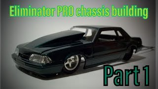 Eliminator PRO  124 scale drag slot car chassis building part 1 [upl. by Ellehcram709]