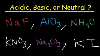 Acidic Basic and Neutral Salts  Compounds [upl. by Enirahtac]