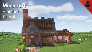 Minecraft How to Build a Medieval Fletchers House  Fletcher House Tutorial [upl. by Araihc341]