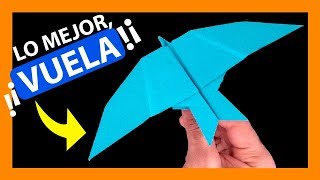 Como hacer un AVION DE PAPEL PÁJARO 💙 que VUELE MUCHO y sea fácil  BIEN EXPLICADO [upl. by Lerrej]