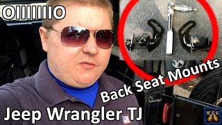 Installing Back Seat Mounts For A Jeep Wrangler TJ [upl. by Airla180]