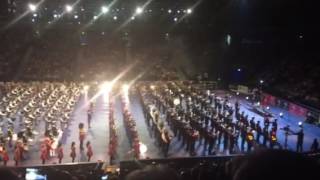 The massed pipes and drums play highland cathedral at Belfast Tattoo [upl. by Nahama497]