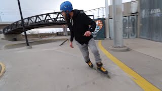 Inline Skating rollerblading at the skatepark [upl. by Brina]