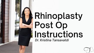 Rhinoplasty Postoperative Care Instructions [upl. by Ahsiyk]