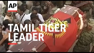 Hundreds grieve for slain Tamil Tiger leader [upl. by Anilejna131]