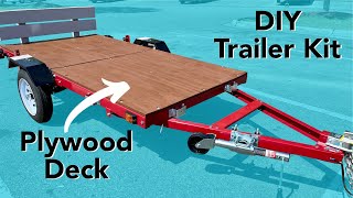 Installing Plywood Deck on Harbor Freight Utility Trailer [upl. by Kinchen]