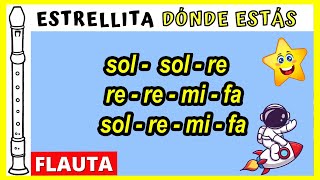 ESTRELLITA  Donde estás 🌟 FLAUTA dulce 🟠 SOLO 6 NOTAS [upl. by Blinny956]