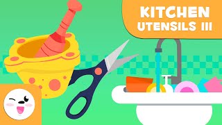 Kitchen Utensils  Episode 3  Vocabulary for Kids [upl. by Sacram232]