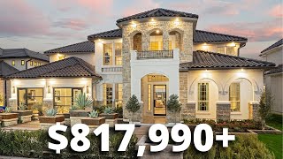 INSIDE A ULTRA LUXURY MEDITERRANEAN MODEL HOME IN AUSTIN TEXAS  817k 4 Bed 3 Bath3424 SqFt [upl. by Lenz]