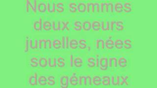 Les Demoiselles De Rochefort  Chanson Des Jumelles LYRICS [upl. by Amanda804]