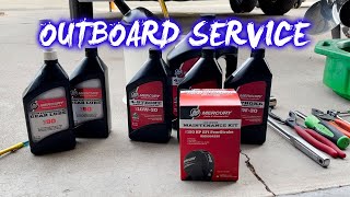 MERCURY OUTBOARD 150 ANNUAL SERVICE  HOW TO [upl. by Hillie]