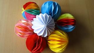 DIY DekoKugel aus Papier  Decoration ball paper [upl. by Jen]